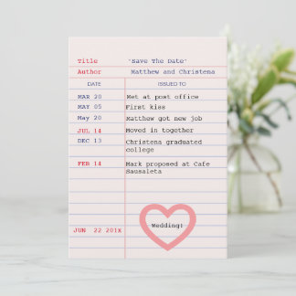 Liefdesverhaal Vervaldatum Bibliotheekkaart Bewaar Save The Date