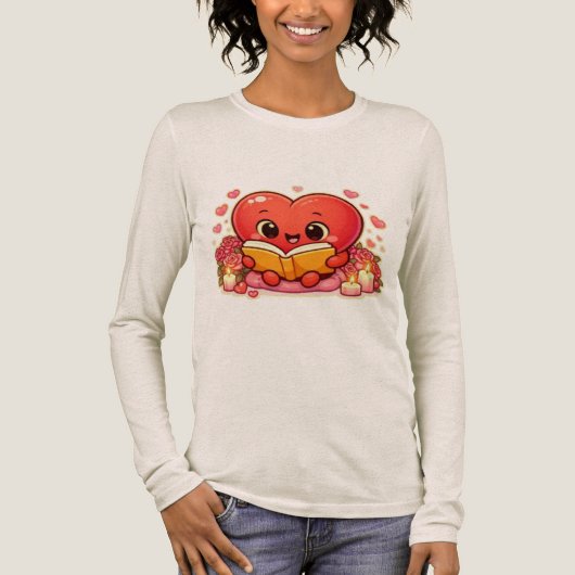 Liefdesverhalen beginnen binnen in het hart Tri-Blend shirt (Voorkant)