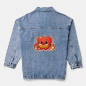 Liefdesverhalen beginnen in het hart denim jacket (Achterkant)