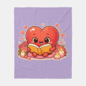 Liefdesverhalen beginnen in het hart fleece deken (Voorkant)
