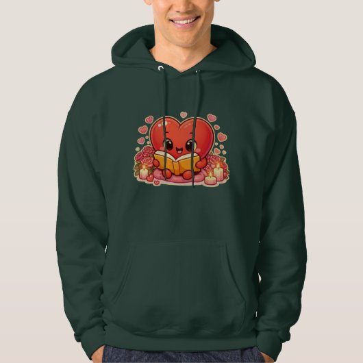 Liefdesverhalen beginnen in het hart hoodie (Voorkant)