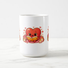 Liefdesverhalen beginnen in het hart koffiemok