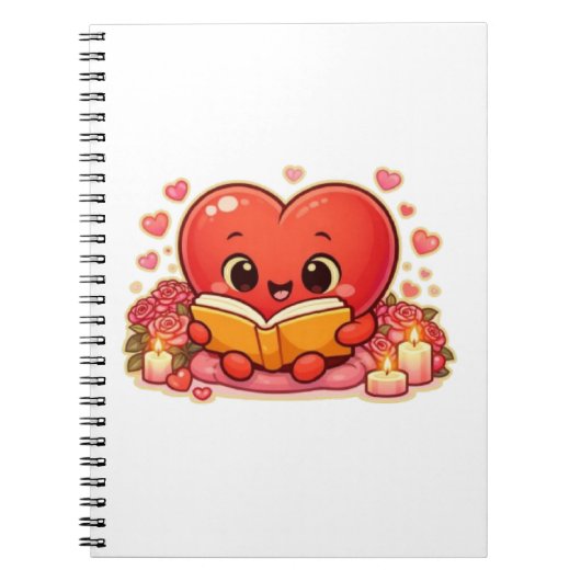 Liefdesverhalen beginnen in het hart notitieboek (Voorkant)