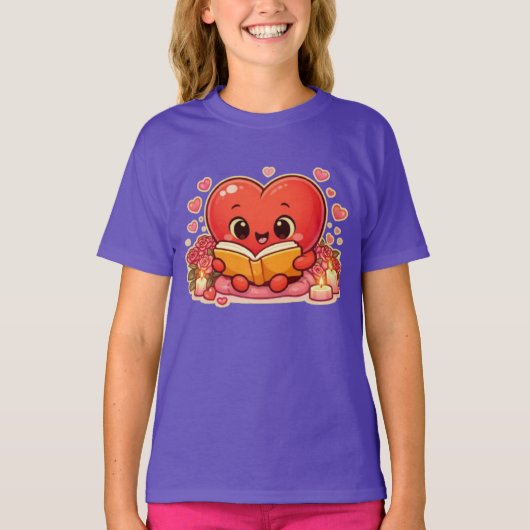 Liefdesverhalen beginnen in het hart t-shirt (Voorkant)