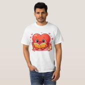 Liefdesverhalen beginnen in het hart t-shirt (Voorkant volledig)