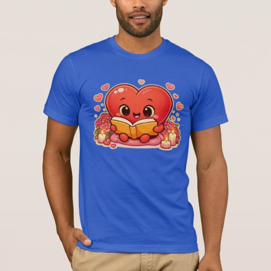 Liefdesverhalen beginnen in het hart t-shirt (Voorkant)