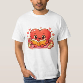Liefdesverhalen beginnen in het hart t-shirt