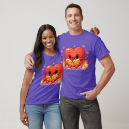 Liefdesverhalen beginnen in het hart t-shirt