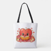 Liefdesverhalen beginnen in het hart tote bag (Achterkant)