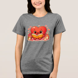 Liefdesverhalen beginnen in het hart Tri-Blend shirt