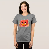 Liefdesverhalen beginnen in het hart Tri-Blend shirt (Voorkant volledig)