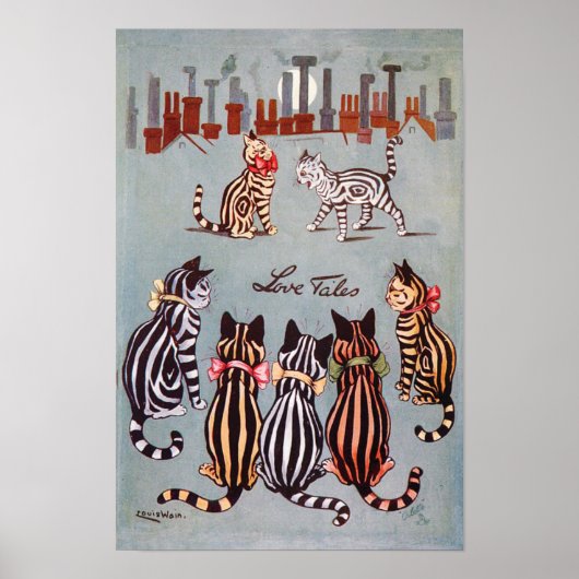 Liefdesverhalen, Louis Wain Poster (Voorkant)
