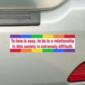 Liefdesverklaring Bumpersticker (Op auto)