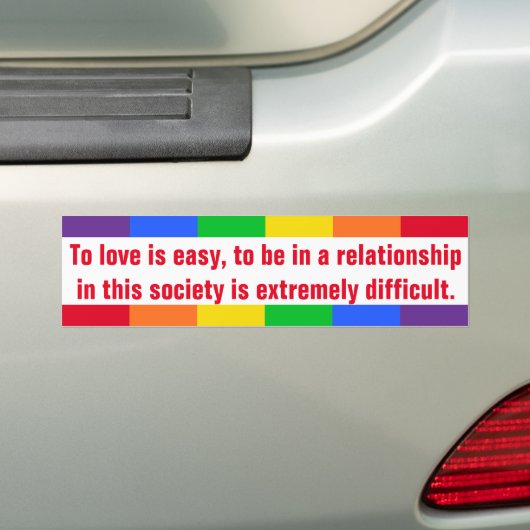 Liefdesverklaring Bumpersticker (Op auto)