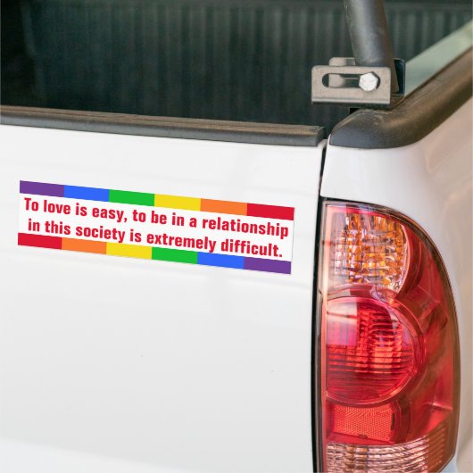 Liefdesverklaring Bumpersticker (Op Truck)