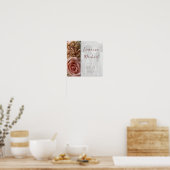 Liefdesverklaring Pink Rose Photo Square Poster (Keuken)
