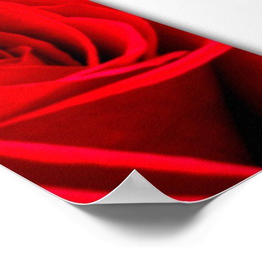 Liefdesverklaring Red Rose Square Poster (Hoek)