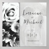 Liefdesverklaring Zwart-wit Afbeelding Poster (Voorkant)