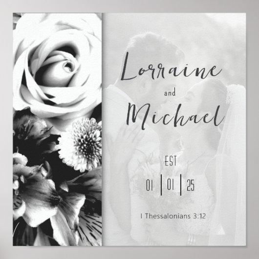 Liefdesverklaring Zwart-wit Afbeelding Poster (Voorkant)