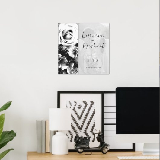 Liefdesverklaring Zwart-wit Afbeelding Poster