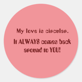 Liefdesverkondiging Ronde Sticker