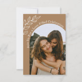 Liefdesviering, Boho Arch 2 foto's bruiloft Kaart (Voorkant)