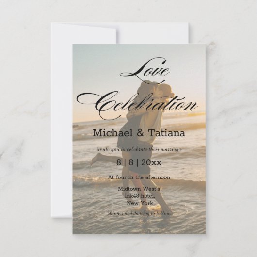 Liefdesviering, Boho Arch 2 foto's bruiloft Kaart (Achterkant)