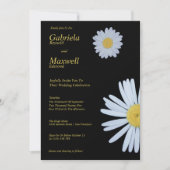 Liefdesviering Witte Daisy Bruiloft Kaart (Voorkant)