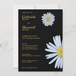 Liefdesviering Witte Daisy Bruiloft Kaart