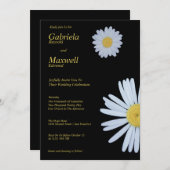 Liefdesviering Witte Daisy Bruiloft Kaart (Voorkant / Achterkant)