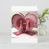 Liefdesvlinder uitnodiging (Staand voorkant)