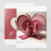 Liefdesvlinder uitnodiging (Voorkant / Achterkant)