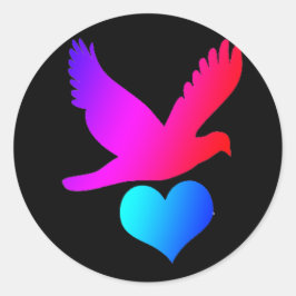 Liefdesvogel 2 ronde sticker