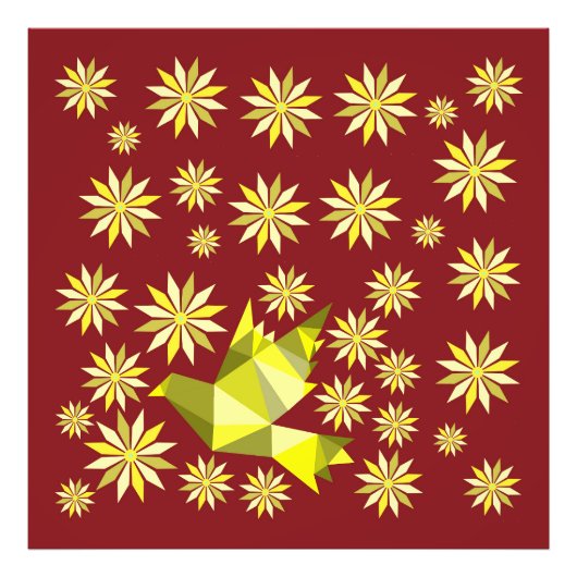 LIEFDESVOGEL MET BLOEMCADEAU SPECIALE DAG, VERJAAR FOTO AFDRUK (Voorkant)