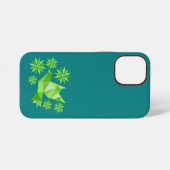 LIEFDESVOGEL MET BLOEMCADEAU SPECIALE DAG, VERJAAR iPhone HOESJE (Achterkant horizontaal)