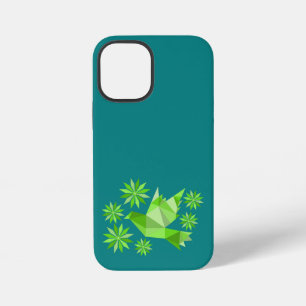 LIEFDESVOGEL MET BLOEMCADEAU SPECIALE DAG, VERJAAR iPhone 12 MINI HOESJE