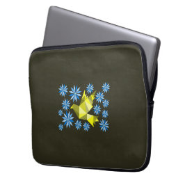 LIEFDESVOGEL MET BLOEMCADEAU SPECIALE DAG, VERJAAR LAPTOP SLEEVE