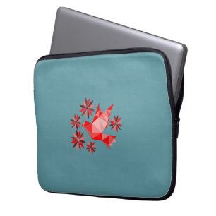 LIEFDESVOGEL MET BLOEMCADEAU SPECIALE DAG, VERJAAR LAPTOP SLEEVE