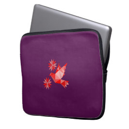 LIEFDESVOGEL MET BLOEMCADEAU SPECIALE DAG, VERJAAR LAPTOP SLEEVE