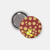 LIEFDESVOGEL MET BLOEMCADEAU SPECIALE DAG, VERJAAR MAGNEET (Voorkant / Achterkant)