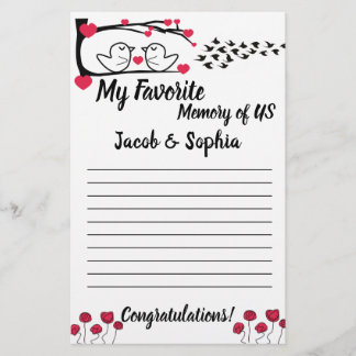 LIEFDESVOGEL MIJN HERINNERING BRUILOFTSFEESTJE SPE FLYER