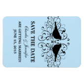 Liefdesvogel Wervelingen Save the Date Magneet, Bl Magneet (Horizontaal)