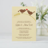 Liefdesvogels 3,5" x 5" huwelijksjubileum kaart (Staand voorkant)