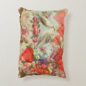 Liefdesvogels Antieke Hart Accent Kussen (Achterkant (Verticaal))