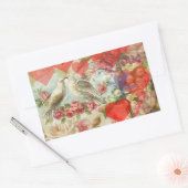 Liefdesvogels Antieke Hart Rechthoekige Sticker (Envelop)