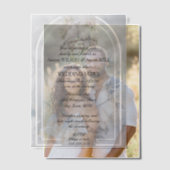 Liefdesvogels Bloemboog Trouw  Vellum Uitnodigingen (Offset (Koppel))