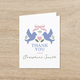 Liefdesvogels Bruidsfeest Bedankkaart