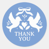 Liefdesvogels Bruidsfeest Ronde Sticker (Voorkant)