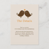 Liefdesvogels Bruiloft Informatiekaartje (Voorkant)