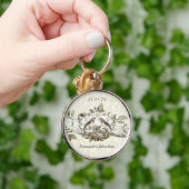 Liefdesvogels Eiken Bruiloft Sleutelhanger (Hand)